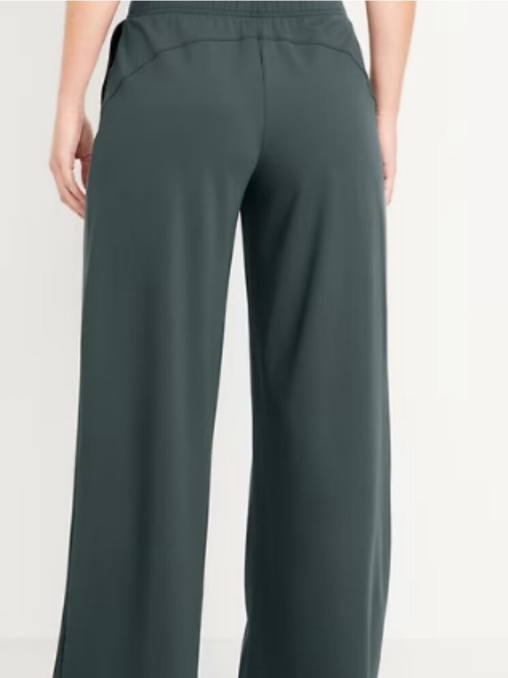 Old Navy Wide-Leg High-Rise Powersoft Trousers in Dark Green - Picture 2 of 5